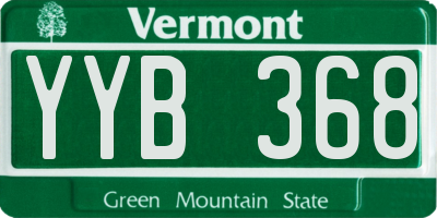 VT license plate YYB368