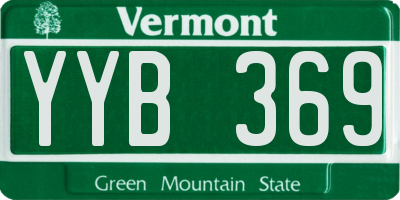 VT license plate YYB369