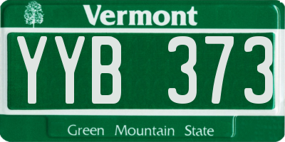 VT license plate YYB373
