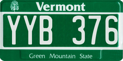 VT license plate YYB376