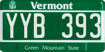 VT license plate YYB393