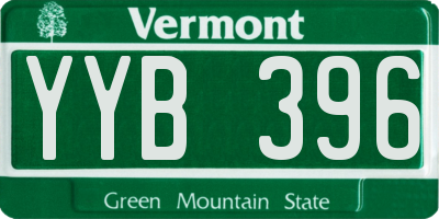VT license plate YYB396