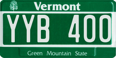 VT license plate YYB400