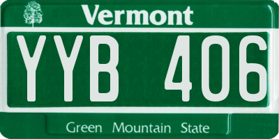 VT license plate YYB406