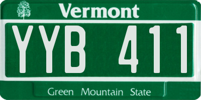 VT license plate YYB411