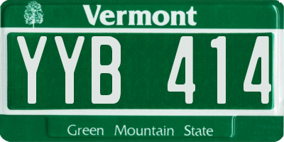 VT license plate YYB414