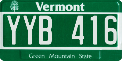 VT license plate YYB416