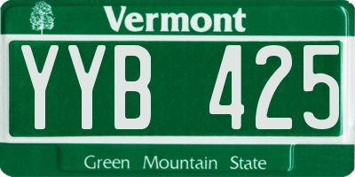 VT license plate YYB425