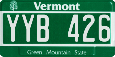 VT license plate YYB426