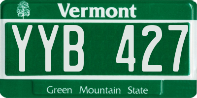 VT license plate YYB427