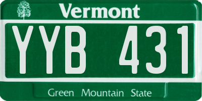 VT license plate YYB431