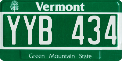 VT license plate YYB434