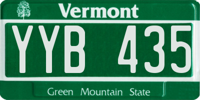 VT license plate YYB435