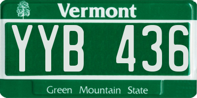VT license plate YYB436