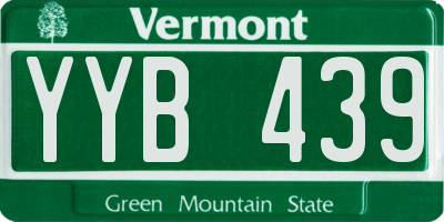 VT license plate YYB439