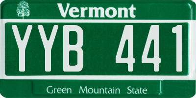 VT license plate YYB441