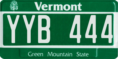VT license plate YYB444