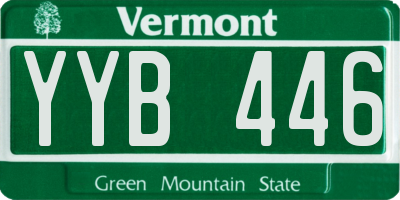 VT license plate YYB446