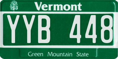 VT license plate YYB448