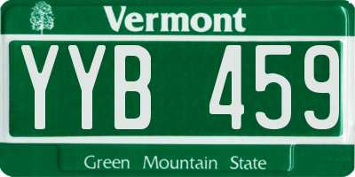 VT license plate YYB459