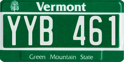 VT license plate YYB461