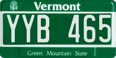 VT license plate YYB465