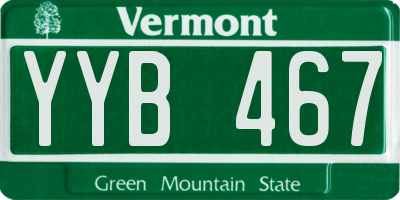 VT license plate YYB467