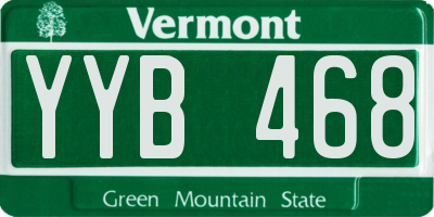 VT license plate YYB468