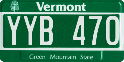 VT license plate YYB470