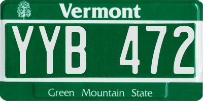 VT license plate YYB472
