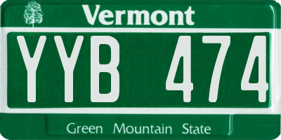 VT license plate YYB474