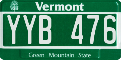 VT license plate YYB476