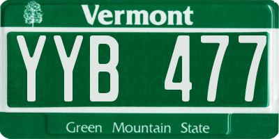 VT license plate YYB477