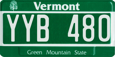 VT license plate YYB480