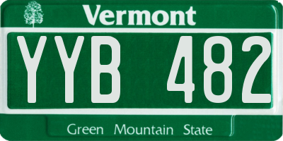 VT license plate YYB482