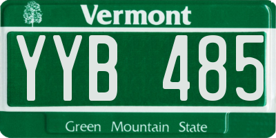 VT license plate YYB485