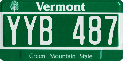 VT license plate YYB487