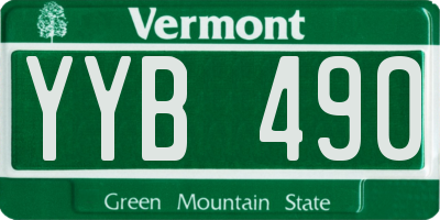 VT license plate YYB490