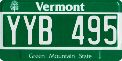 VT license plate YYB495
