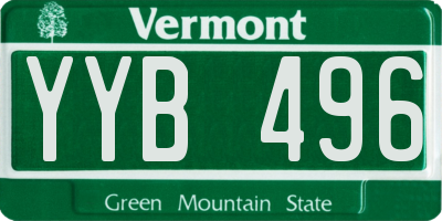 VT license plate YYB496
