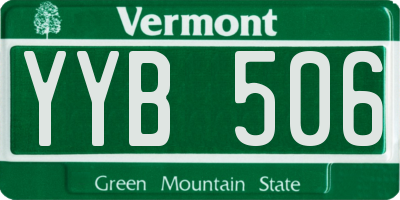VT license plate YYB506