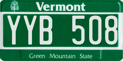 VT license plate YYB508