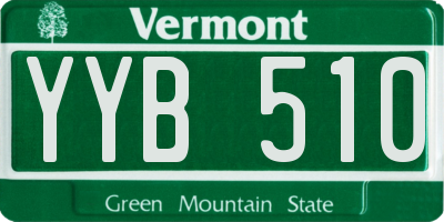VT license plate YYB510