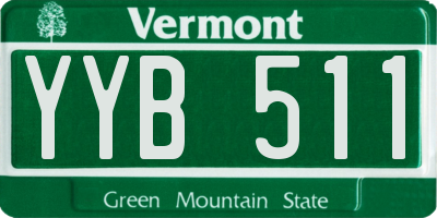 VT license plate YYB511