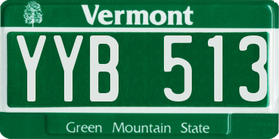 VT license plate YYB513