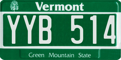VT license plate YYB514