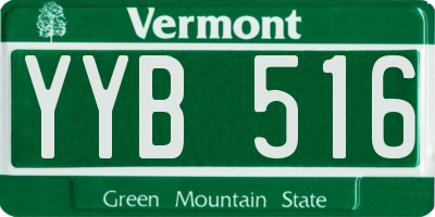 VT license plate YYB516