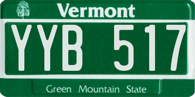 VT license plate YYB517