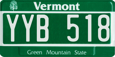 VT license plate YYB518