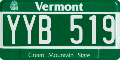 VT license plate YYB519